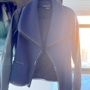 Vince textured and leather jacket